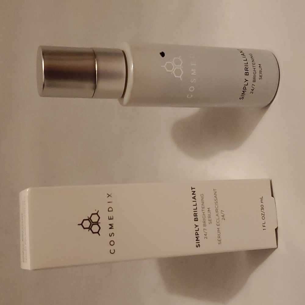 2 Cosmedix Simply Brilliant Brightening Serums - 1 new, 1 slightly used